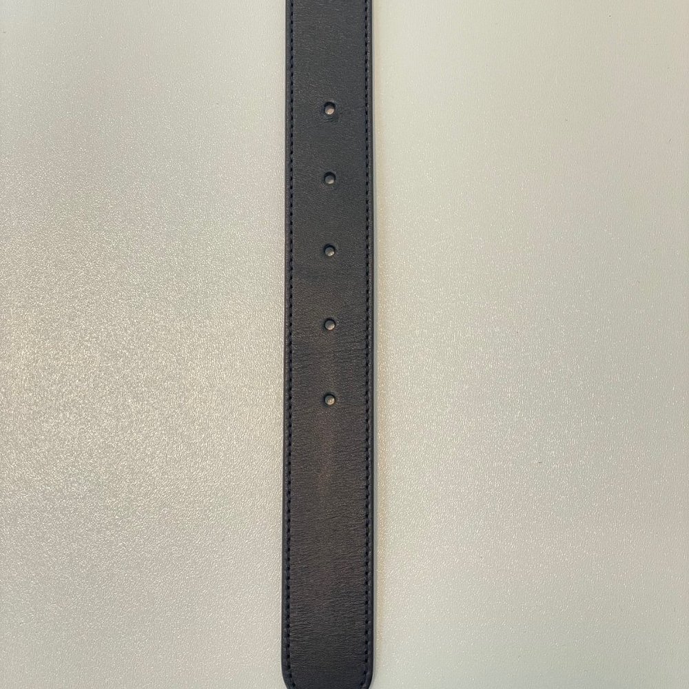 NWT Black Leather Logo Gucci Belt 1" Wide Size 80 - Picture 4 of 8